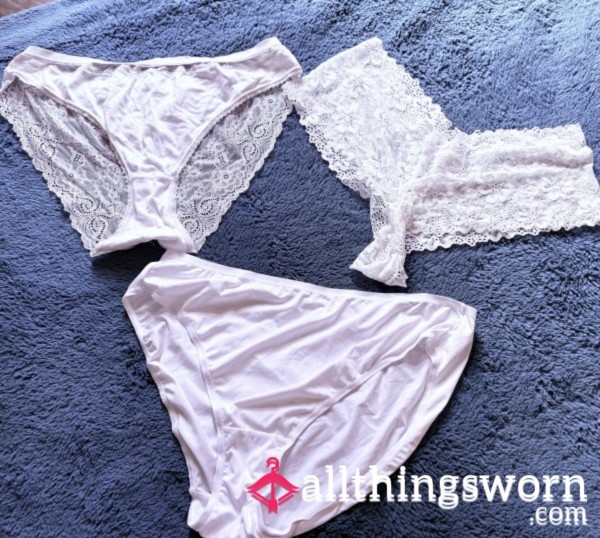 🖤 Pure Temptation: White Panty Trio – You Choose The Sin 🖤