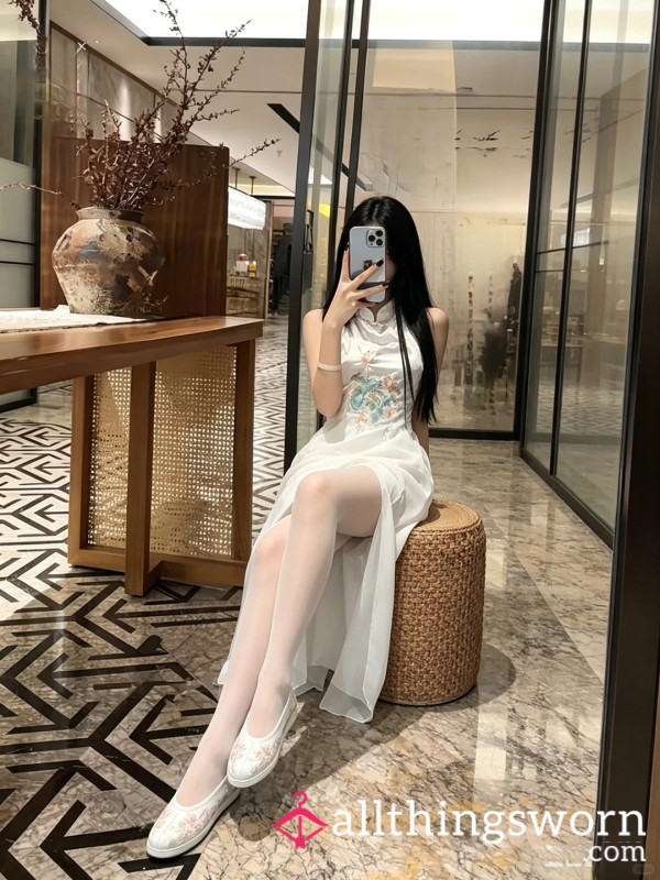 Pure White 5+ Days Sl*t Pantyhose Special｜Freshly Removed Ultra-sheer White Stockings Worn Over 5 Days, Pu**y & Inner Thighs Full Of Warm Sticky Lewd Juices, Feet Fully Fermented With Rich Ho