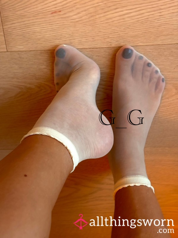 Pure White Sheer Socks