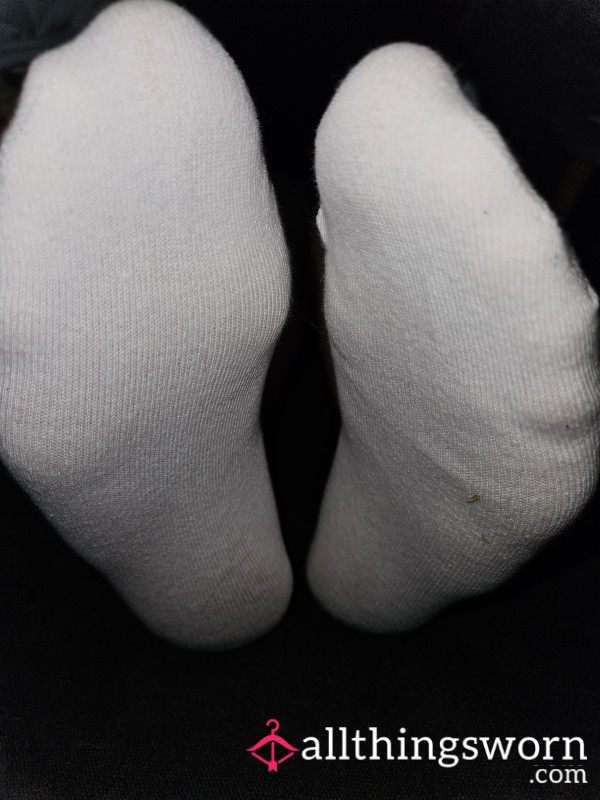 Pure White Trainer Socks