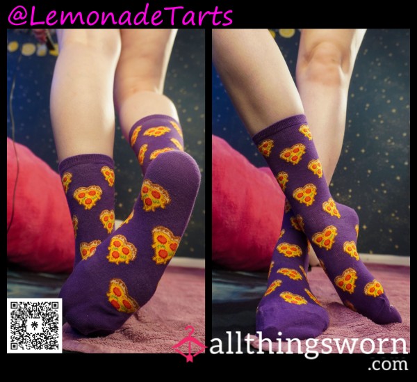 PURP PIZZA (LONG SOCKS LISTING #4)