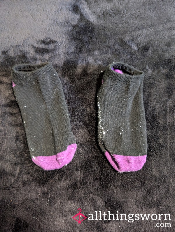 Purple And Black Socks