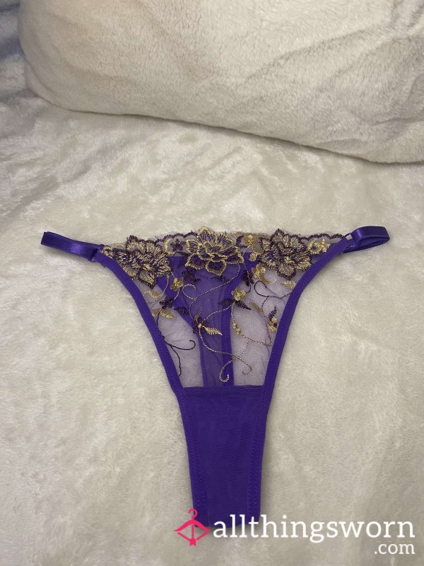 Purple And Gold Thong