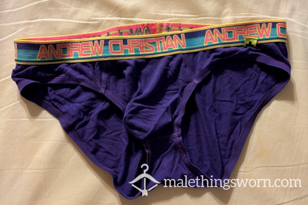 Purple Andrew Christian Briefs Size XL