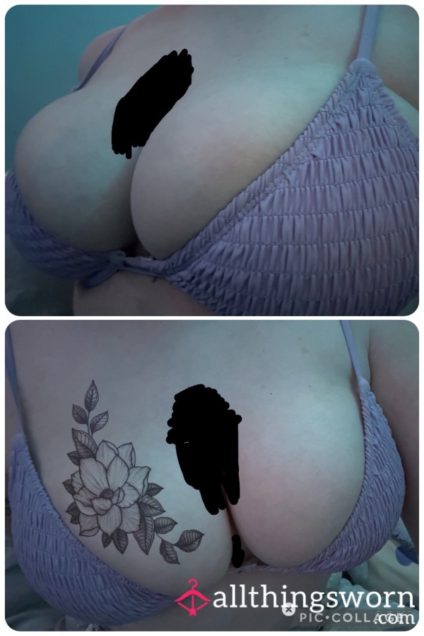 Purple Bikini Wear As Bra