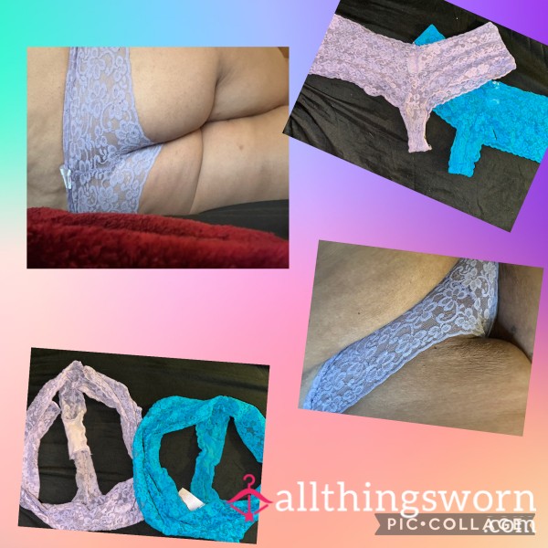 Purple & Blue Lace Boy Shorts