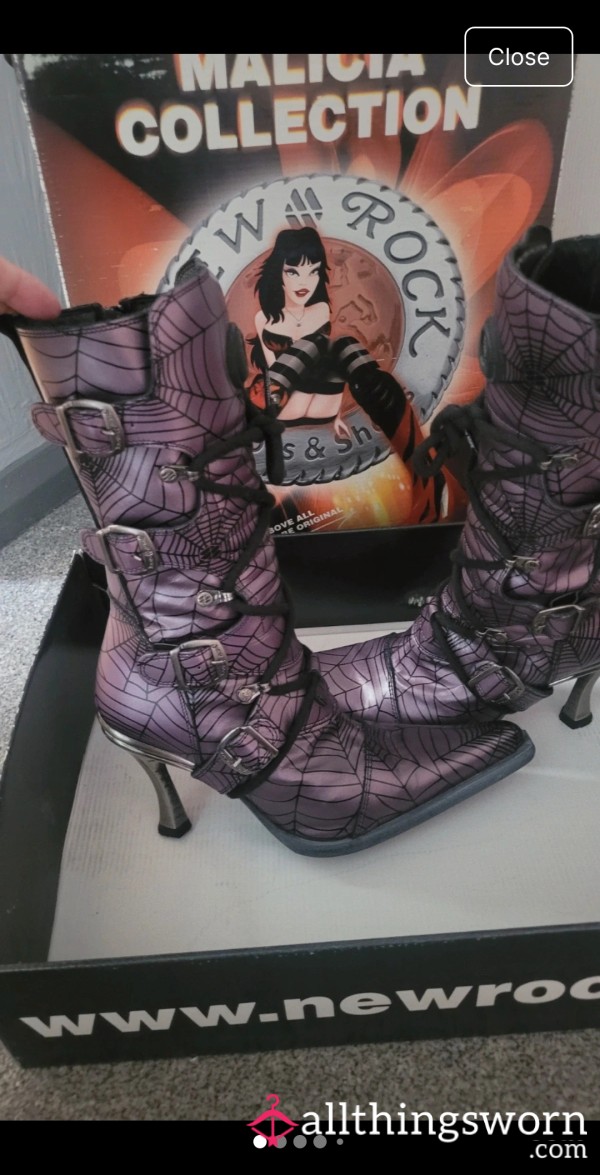 Purple Boots Size 4