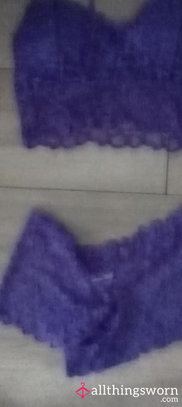 Purple Bra And Panty Set
