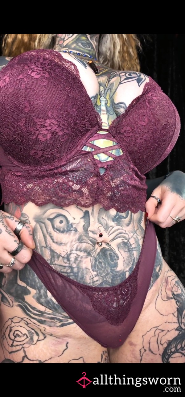 💜 Purple Bra & Thong Set – Soft Curves, Dirty Intentions