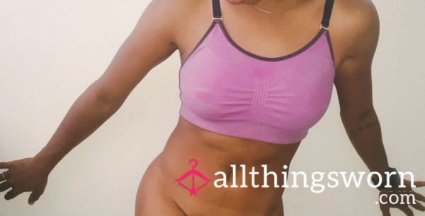 Purple Champion Sport Bra – Soaked In Summer Sweat 💦