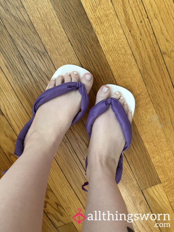 Purple Cosplay Flip Flops