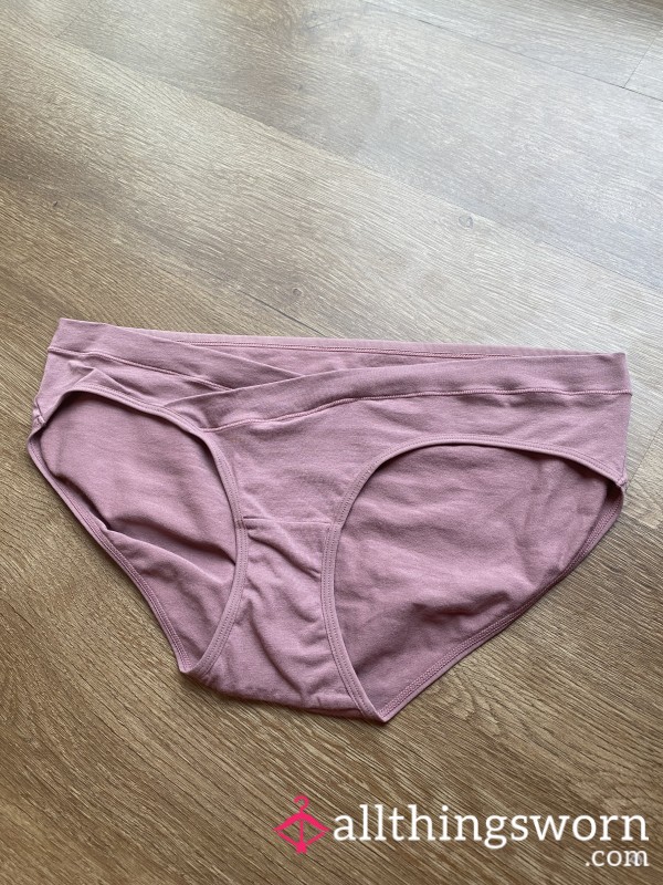 Purple Cotton Cross Panties