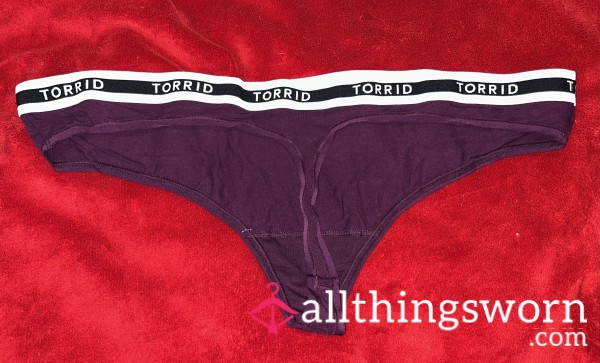 ~PURPLE COTTON THONG~
