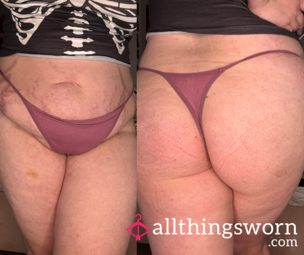 Purple Cotton Thong