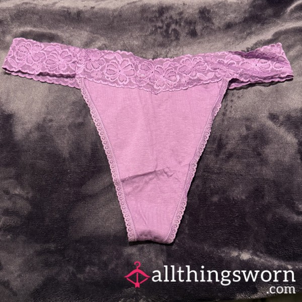 Purple Cotton Thong