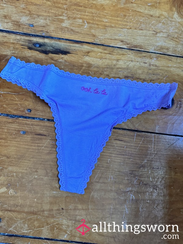 💜 Purple Cotton Thong, VS, Size XXL