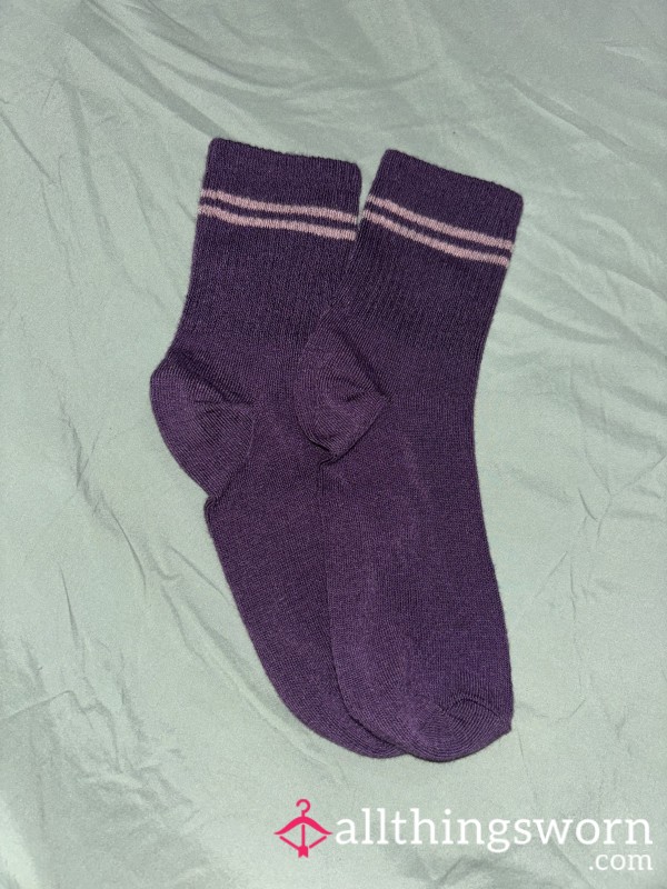 Purple Crew Socks 🍆