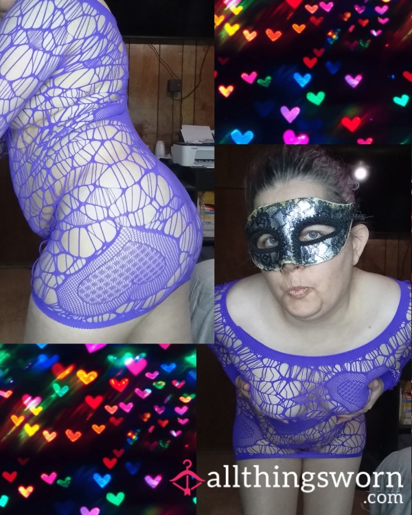 Purple Fishnet Lingerie