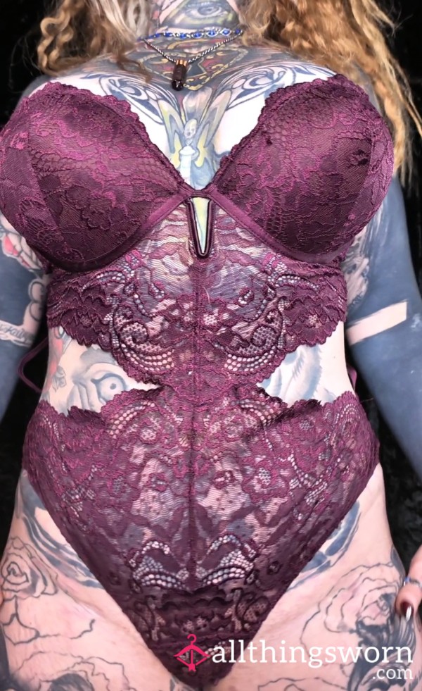 💜 Purple Flor*l Bodysuit – Soft, Sweet & Sinfully Worn