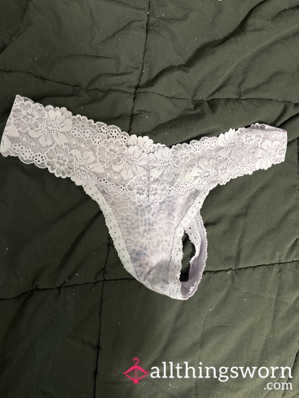 Purple Flor*l Leopard Thong💟