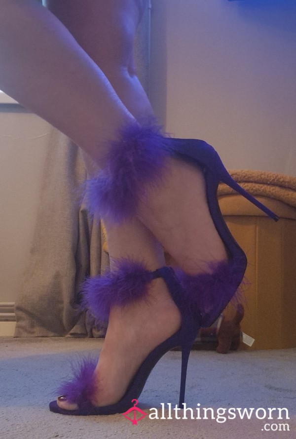 Purple Fluffy High Heels