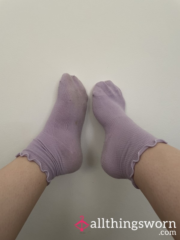 Purple Frilly Socks
