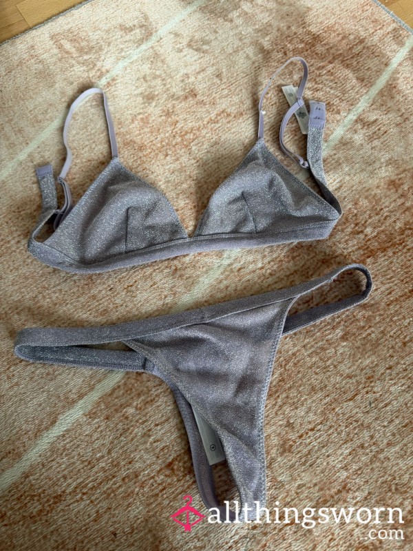 Purple Glitter Bomb Lingerie Set 💜