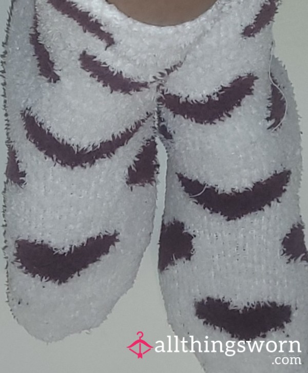 Purple Hearts Fluffy Socks 🧦💜