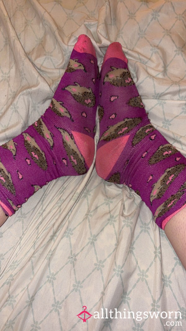 Purple Hedgehog Socks