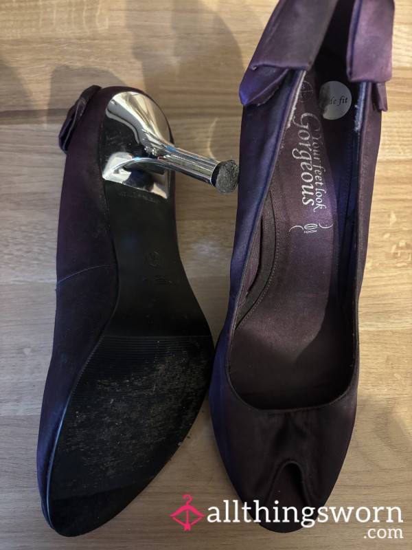 Purple High Heels Nice And Worn😈