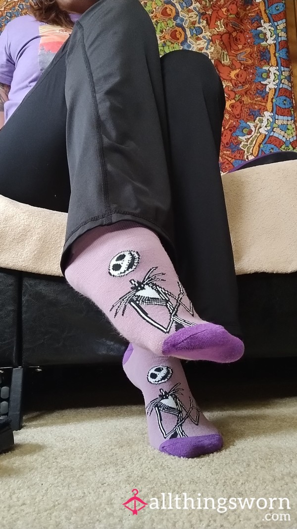 Purple Jack Skellington Ankle Socks