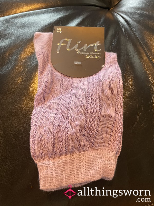 Purple Knit Socks
