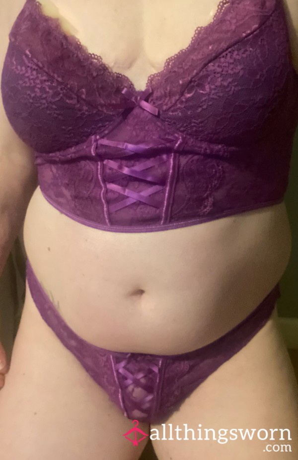 Purple Lace Lingerie Set - My Favourite
