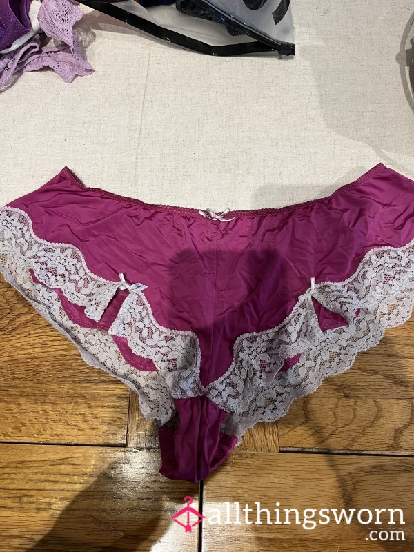 Purple Lace Panties Worn During S**