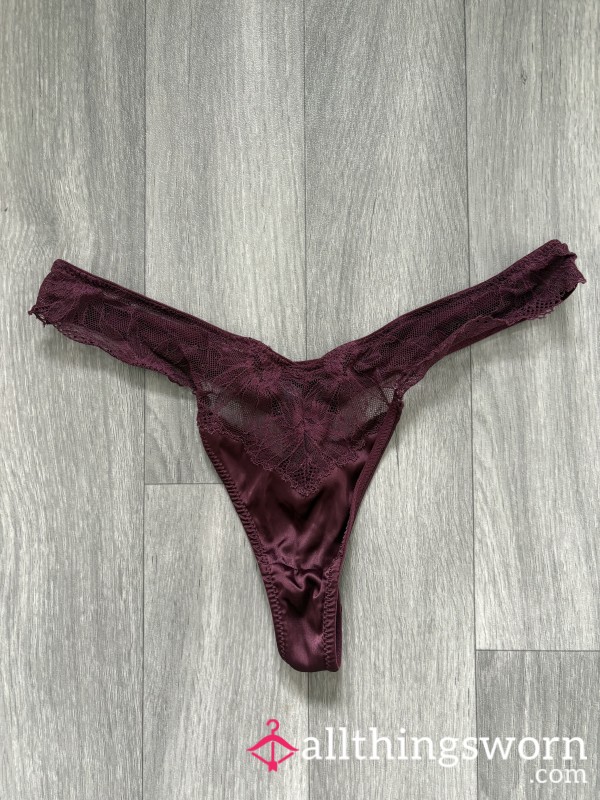 Purple Lace Thong