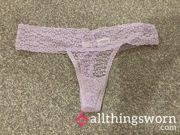 Purple Lace Thong