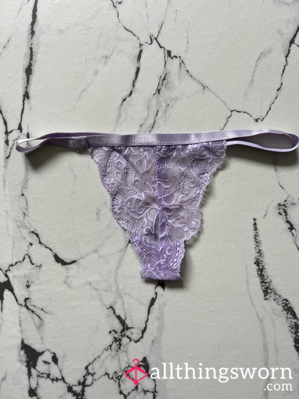 Purple Lace Thong