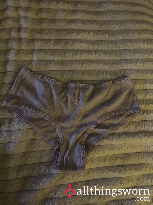 Purple Lace Trim Panty Wear