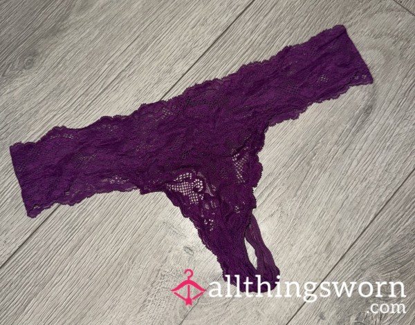 Purple Lacey Thong 👙