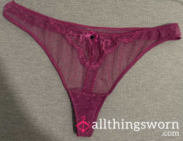 Purple Lacy Thong