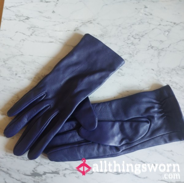 Purple Leather Gloves 💜