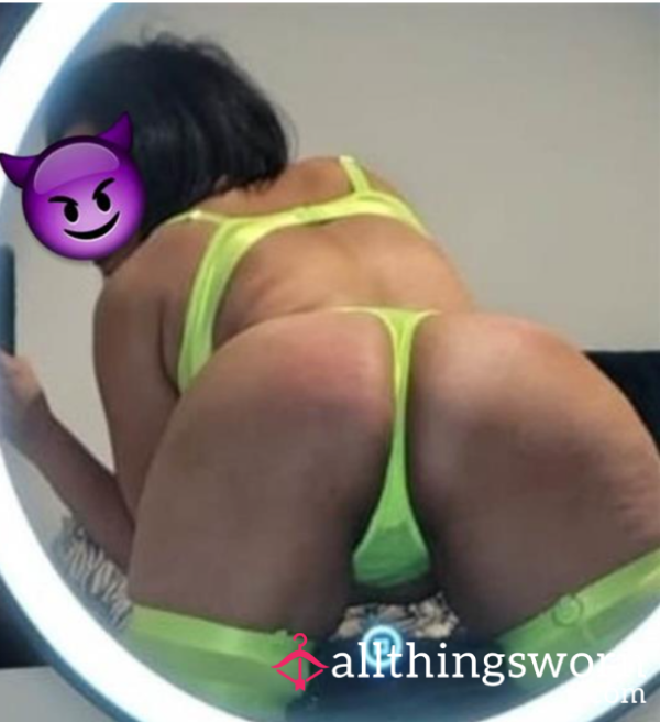 Neon Yellow Lingerie Full Set. Worn For The Day