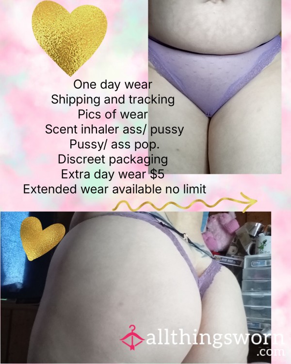 Purple Mesh Thong