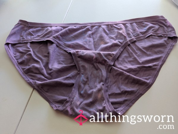 Purple Moon & Stars Worn Panties