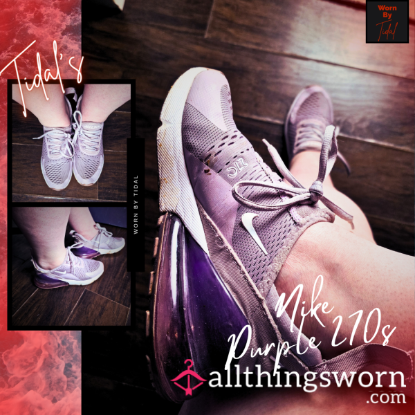 Purple Nike 270s