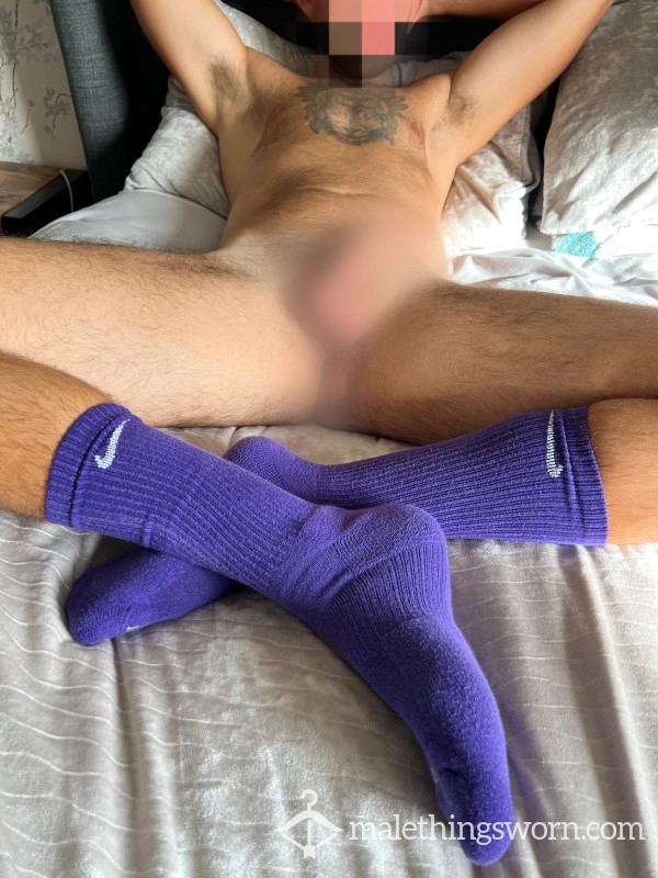 Purple Nike Socks