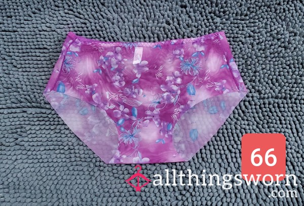 Purple Nylon Panties