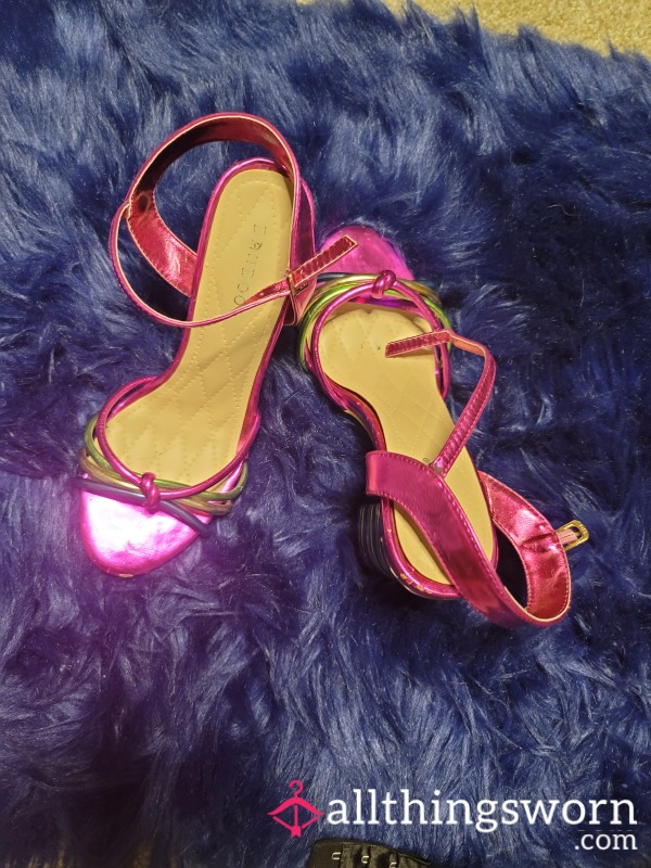 Purple Open Toed Heels