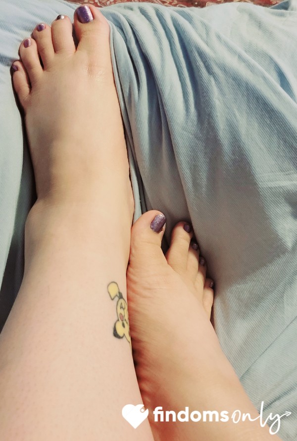 Purple Pedicure And Bonus Of One Photo Of My Mom's Too