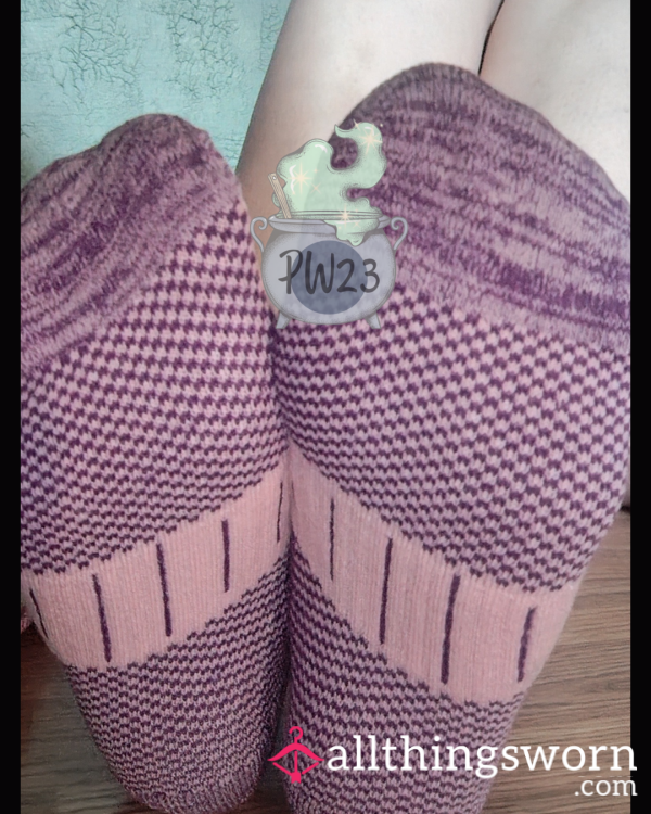 Purple & Pink Ankle Socks